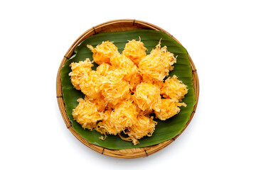 Thai crispy flossy sweet Eggs floss (Foi Thong Krob)
