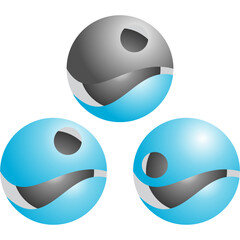 Naklejka premium Drawing 3d ball in vector