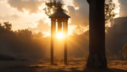 Naklejka premium sunset in the city