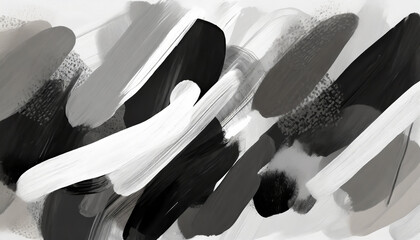 ai generated ai generative black grey white minimal abstract geometric strokes ink brush water color oil draw paint decoration background graphic art
