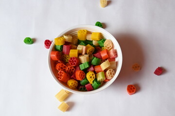 Raw fryums snack. Its other names Far far.  It's deep fried, and they are either eaten as a snack or served like a papadum to accompany a meal. Indian snack composed primarily of potato starch, sago.
