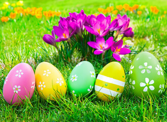 Fototapeta na wymiar Illustration of Easter eggs