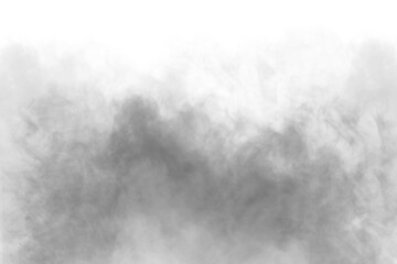 natural fog smoke clouds isolated on a transparent white background
