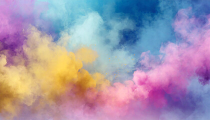 smoke colorful clouds background banner for webpage paint explosion blue pink purple yellow multicolor mobile backdrop abstract multicolor futuristic fog sky texture sharp clean image