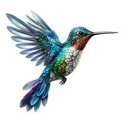 Obraz premium Beautiful Hummingbird With Colorful Color