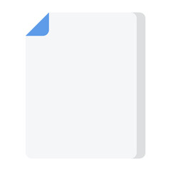 Blank Paper Flat Icon