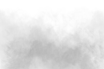 transparent smoke on white background. Fog or smoke isolated transparent special effect. White vector cloudiness, mist or smog background. Vector illustration
