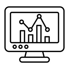 Online Chart Outline Icon