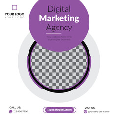 Digital Marketing Agency For Social Media post Template