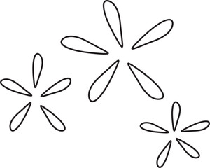 firework doodle new year element outline