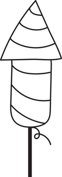 recommend clip art: rocket firework new year element outline