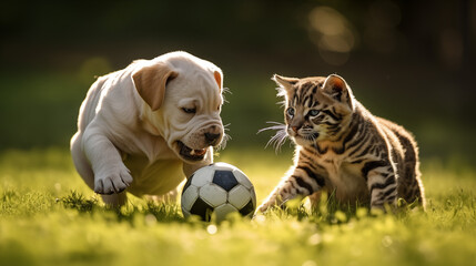 Animals playing
