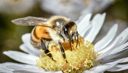 Macro Photo of a Honey Bee
