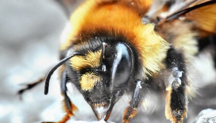 Macro Photo of a Honey Bee