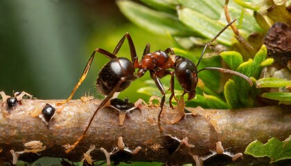 Macro Photo of an Ant on a tree 