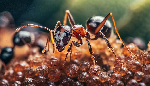 Macro Photo of an Ant on a tree 