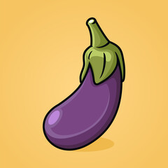 illustration vector of a eggplant, fresh, natural.
