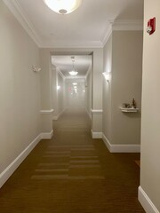 Smoky hallway in an upscale condo building