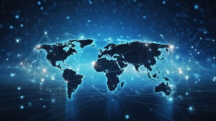 Logistics international delivery concept, World map with logistic network distribution on background.background for Concept of fast or instant shipping, Online goods orders worldwide