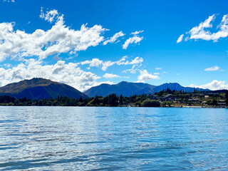 View of Lake Wanaka in Queenstown, New Zealand