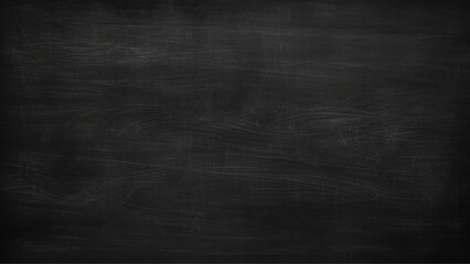 Abstract chalk rubbed out on blackboard or chalkboard texture clean school board for background. old black wall background texture Blackboard texture horizontal black board and chalkboard background.  - obrazy, fototapety, plakaty