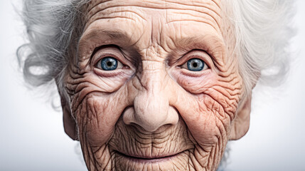 A close-up portrait of a vibrant centenarian, radiating health and vitality, captured by ThatOtherGuy in their striking photograph.