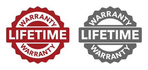 Lifetime warranty seal badge - for packaging