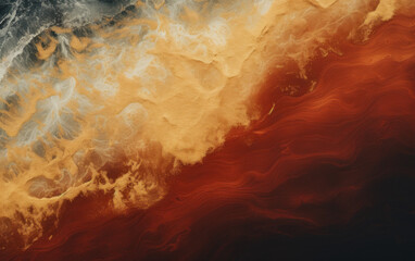 Top view of a Coast with waves as a background