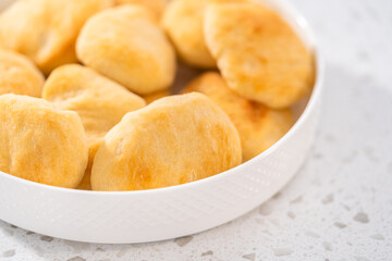 Homemade naan dippers