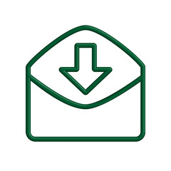 Mail icon. email icon. E-mail icon. Envelope illustration 3D design