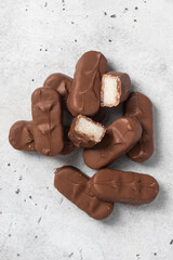 Slice Chocolate Bars With Coconut