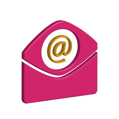 Mail icon. email icon. E-mail icon. Envelope illustration 3D design
