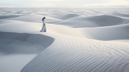 Generate a photography of person in the snow