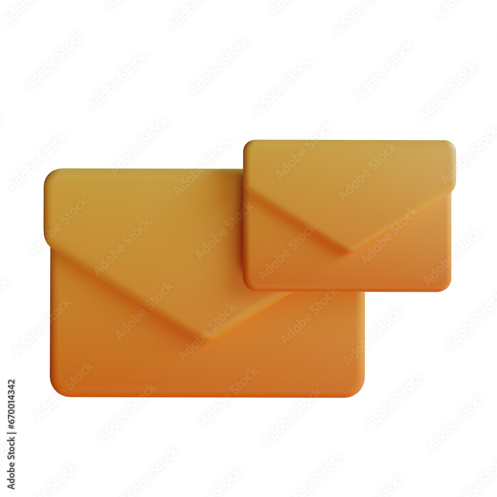 Poster double mail, efficient dual email application. simple design enhances user experience. 3d illustrati