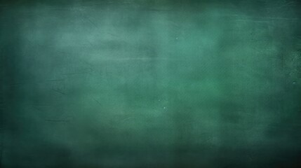 A blank dark green chalkboard style texture background. A.I. generated.