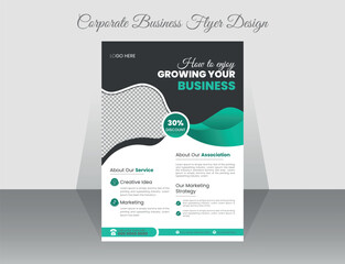 Professional modern and creative corporate business flyer design template 