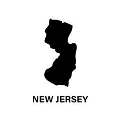 New Jersey state map silhouette icon