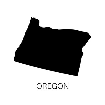 Oregon state map silhouette icon