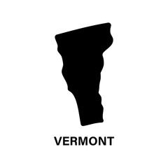 Vermont state map silhouette icon
