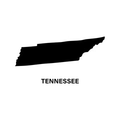 Tennessee state map silhouette icon