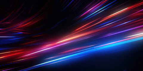 Mesmerizing glow from crisscrossing neon lights.