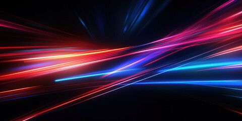 Mesmerizing glow from crisscrossing neon lights.