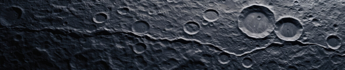 Captivating close-up of the moon's textured surface, revealing rocky craters and undulating terrain.
