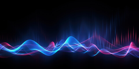 Fototapeta premium Ethereal glow emanates from a vivid, colorful wave.