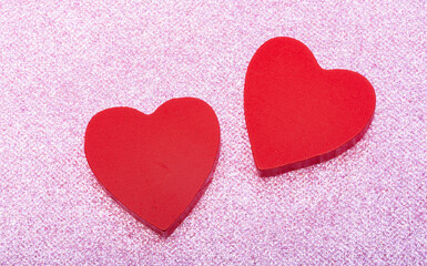 red hearts for Valentine's Day