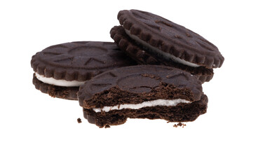 double chocolate cookie isolated