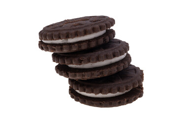 double chocolate cookie isolated