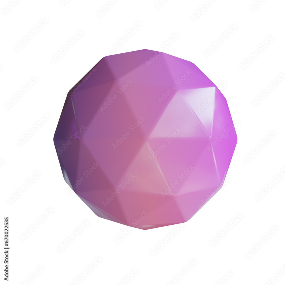 Poster purple dodecagon, simple dodecagon application. practical design, facilitating user experience. 3d i