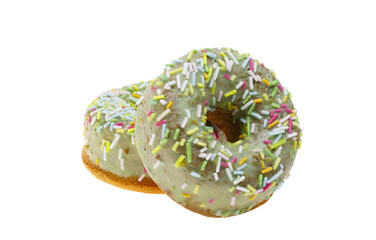 light green donut isolated