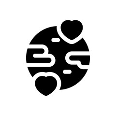 planet earth glyph icon